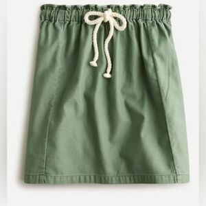 J.Crew Tie-Waist Pull-On Skirt- NWT- Pale Cypress- Size SMALL